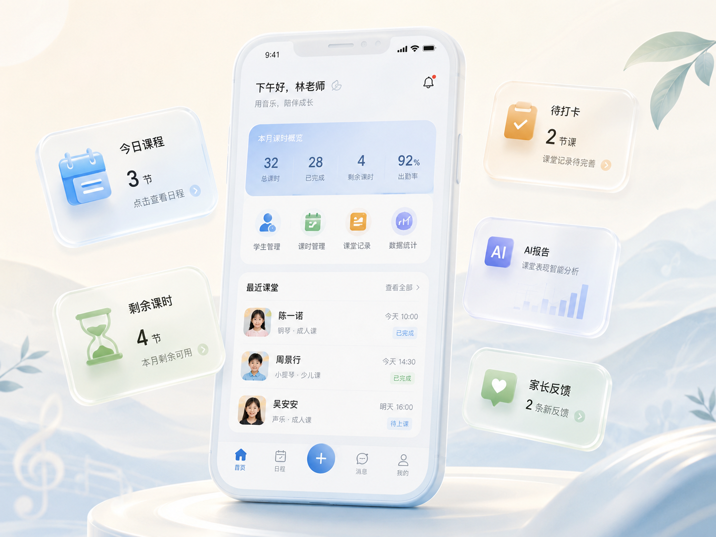 回音有迹教学管理总览 Demo 图